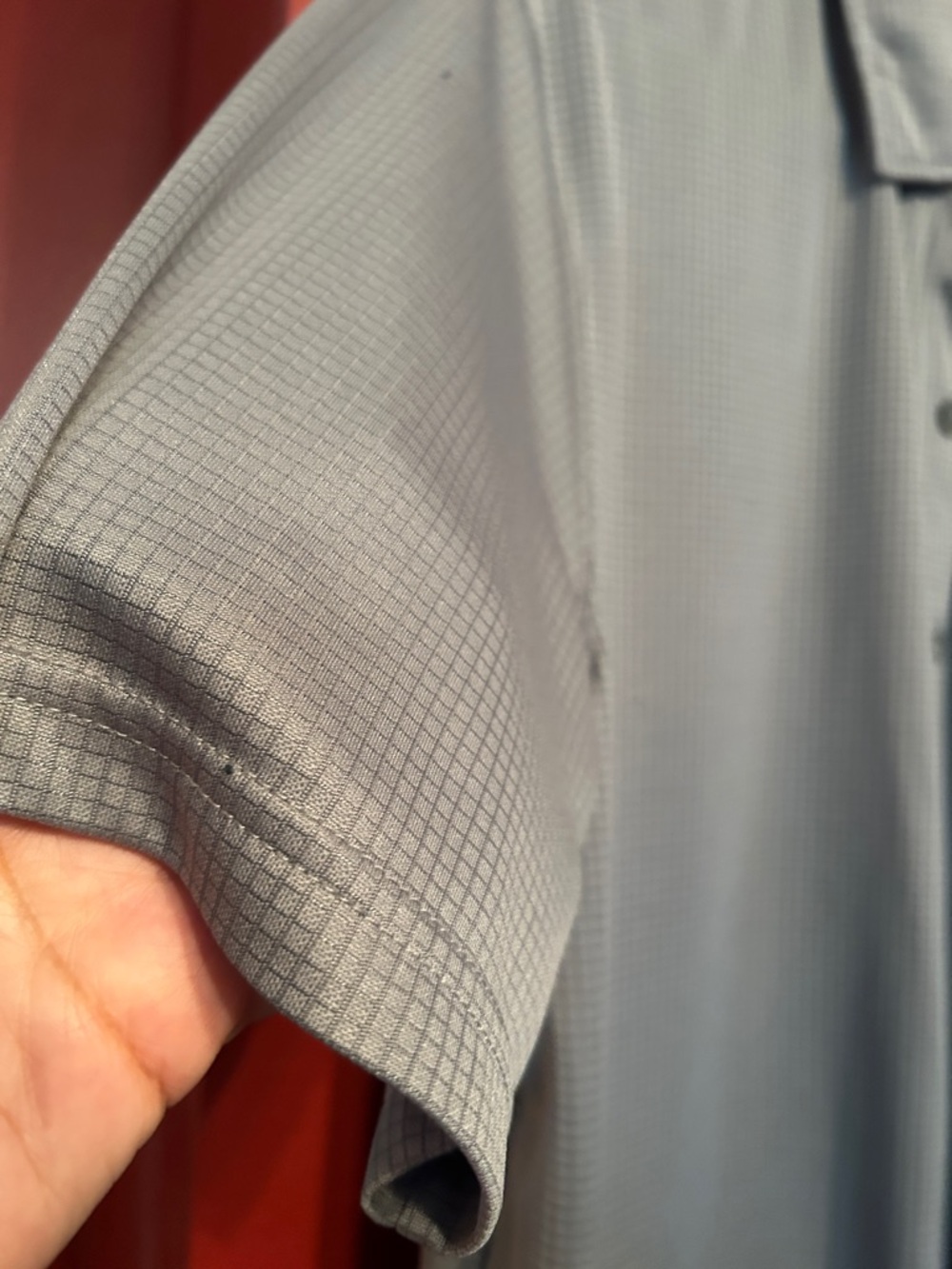 Men's Short-Sleeve Button Polo Shirt super Light Gray summer m - Picture 3 of 5